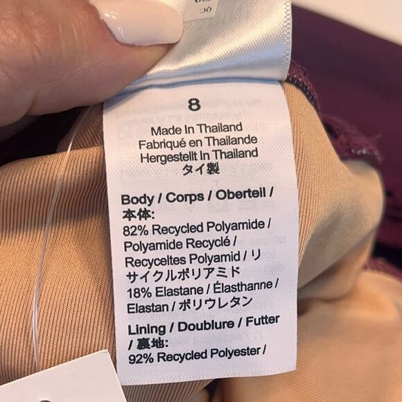 J Crew Burgundy Plunging Neckline One Piece Size 8 NWT - Picture 6 of 8